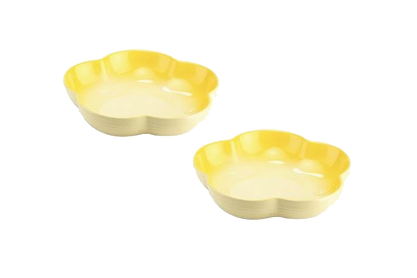 中号花形盘2件套柑橘黄色